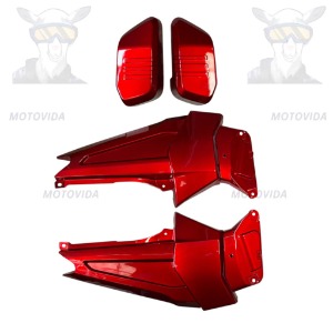 Kit de tapaderas lateral FZ16 rojo
