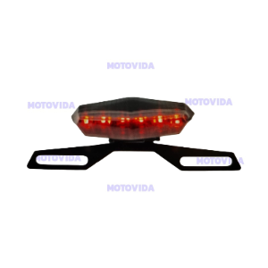 Stop con porta placa rojo