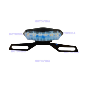 Stop con porta placa azul