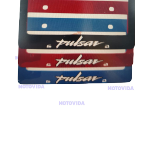 Porta placa plastico Pulsar negro/rojo/azul