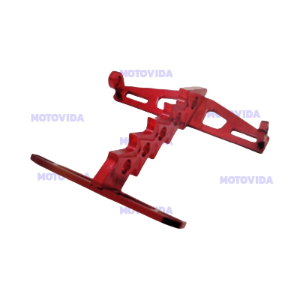 Porta placa aluminio grueso rojo