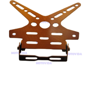 Porta placa aluminio naranja