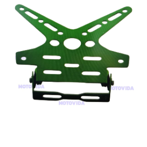 Porta placa aluminio verde