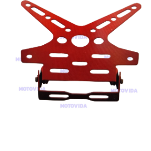 Porta placa aluminio rojo