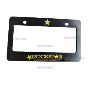 Porta placa plastico negro para moto 