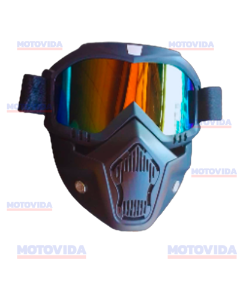 Gafa polarizada con protector de cara azul