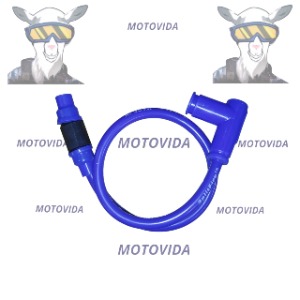 Cable de bujia con codo azul