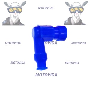 Codo de bujia universal azul
