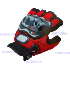 Guantes corto con protector rojo
