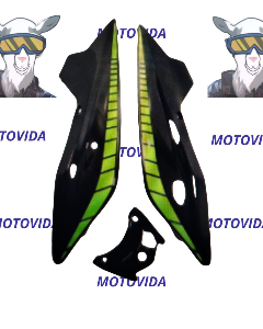 Cubierta trasera italika 150Z/CR1 negro con verde
