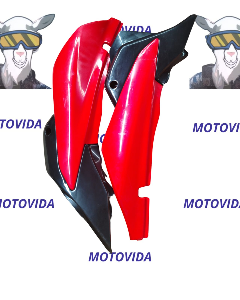 Kit de tapaderas y cubierta xm200/bross125 rojo
