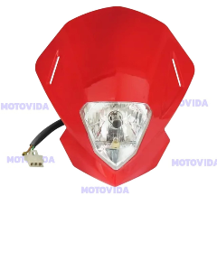 Carena con foco supermoto rojo