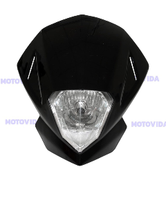 Carena con foco supermoto negro