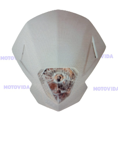 Carena con foco supermoto blanco