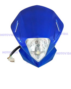 Carena con foco supermoto azul