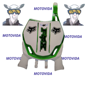 Porta numero con calcomania verde