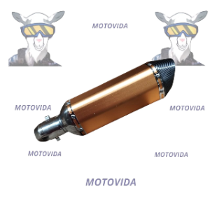 Bazuca AKRAPOVIC tipo lazer dorado