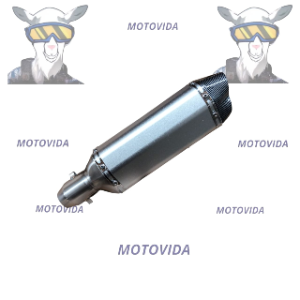Bazuca AKRAPOVIC tipo lazer cromado