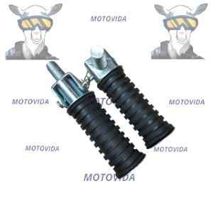 Estribos DT175 largos con tornillo negro EL REY
