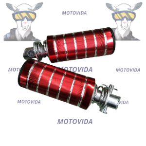 Estribos aluminio cilindrico rojo 600902