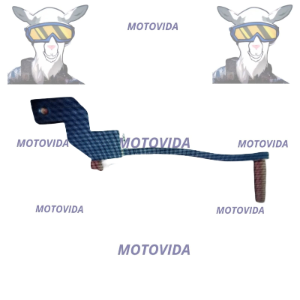 Pata de cambio aluminio sencilla azul