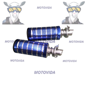 Estribos aluminio cilindrico azul 600899
