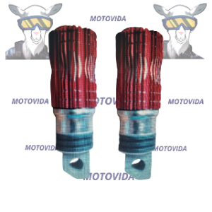 Estribos de aluminio M46 rojo
