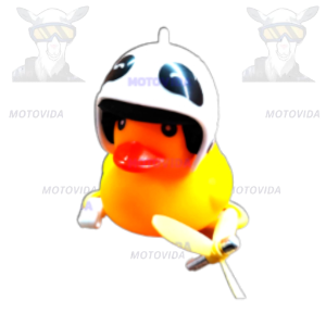 Patito con casco blanco