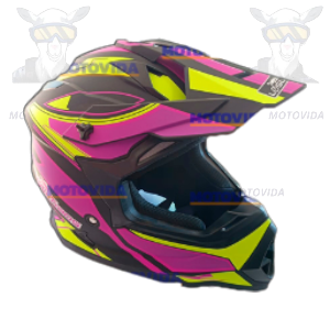 Casco cross Mod-901 negro con rosado talla XL