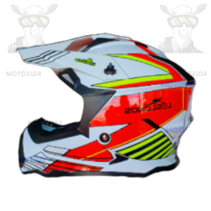 Casco cross Mod-901 blanco con verde talla XL