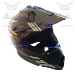 Casco cross Mod-901 negro con gris talla XL