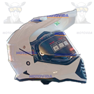 Casco doble vicera mod-902 blanco talla XL