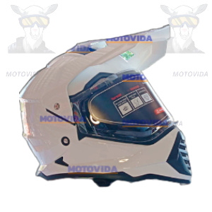 Casco doble vicera mod-902 blanco talla L