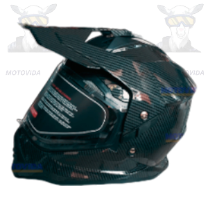 Casco doble vicera mod-902 fibra carbono talla L
