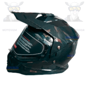 Casco doble vicera mod-902 negro brillo talla XL