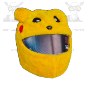 Forro para casco de dibujos amarillo