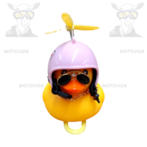 Patito con casco rosado