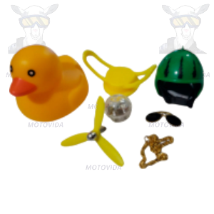 Patito con casco verde
