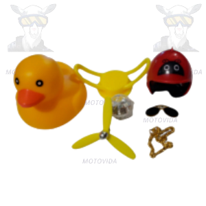 Patito con casco rojo