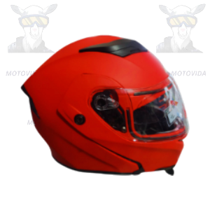 Casco modular rojo matte