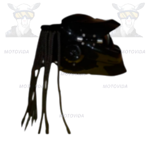 Casco con peluca negro