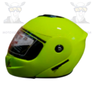 Casco modular verde limon