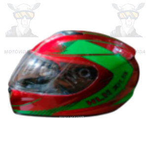 Casco redondo racing rojo
