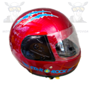 Casco redondo economico rojo