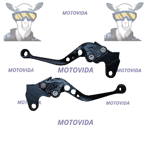 Manesillas de aluminio YBR125 negro/morado
