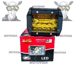 Barra led cuadrada 10 puntos amarilla