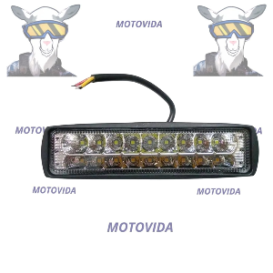 Barra led 9 puntos 2 filas amarillo y blanco