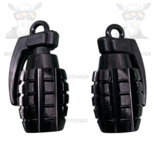Tapon granada negro par