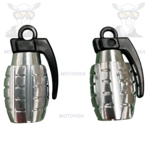 Tapon granada cromado par