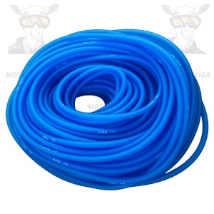 Rollo manguera combustible 50 metros azul